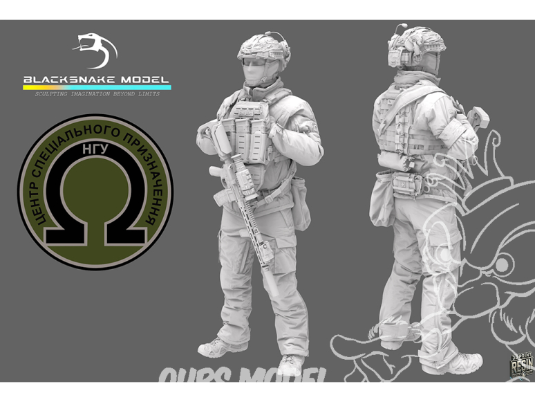 Blacksnake Model figurine UKR1/09-05 Soldat AZOV SF-05 1/9