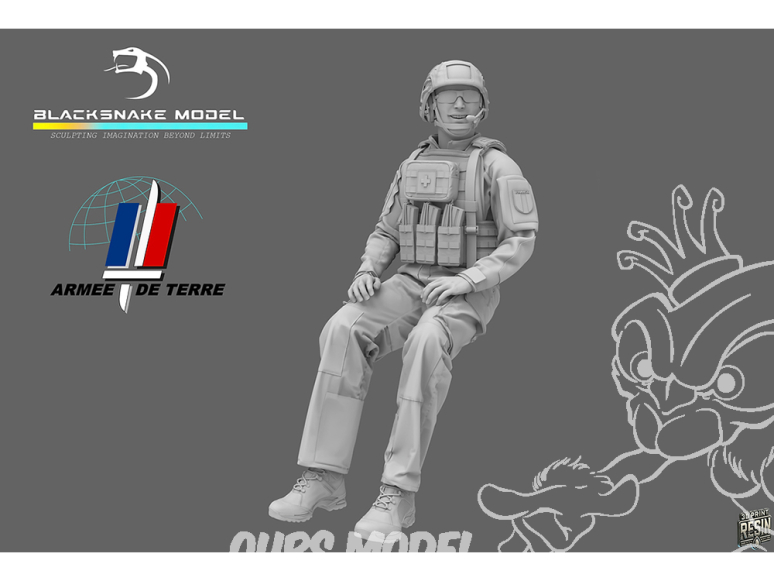 Blacksnake Model figurine nFR-02 Soldat Français "Chef de bord" Figurine 2 1/35
