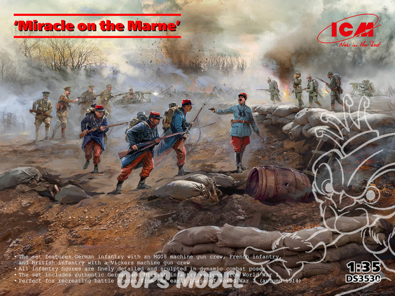 Icm maquette militaire DS3530 Miracle sur la Marne 1/35