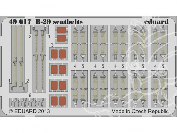 EDUARD photodecoupe avion 49617 Harnais B-29 1/48