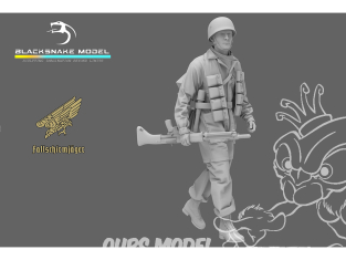 Blacksnake Model figurine FSJ-07 Fallschirmjäger Soldat fusilier avec FG42 Figurine 7 1/35