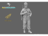 Blacksnake Model figurine FSJ-08 Fallschirmjäger Officier explorant le champ de bataille Figurine 8 1/35