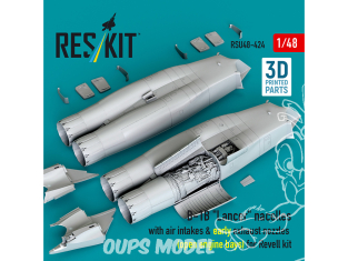 ResKit avion RSU48-0424 Nacelles B-1B prises d'air et tuyères d'échappement précoces kit Revell impression 3D 1/48