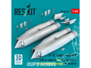 ResKit avion RSU48-0426 Nacelles B-1B prises d'air et tuyères d'échappement Type1 kit Revell impression 3D 1/48