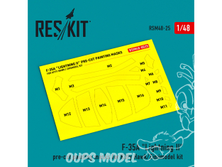 ResKit Masque Avion RSM48-0025 De peinture prédécoupés F-35A Lightning II kit Kitty Hawk/Zimimodel 1/48