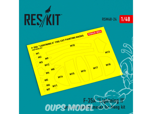 ResKit Masque Avion RSM48-0024 De peinture prédécoupés F-35A Lightning II kit Meng 1/48