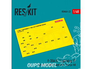 ResKit Masque Avion RSM48-0023 De peinture prédécoupés F-35A Lightning II kit Tamiya 1/48