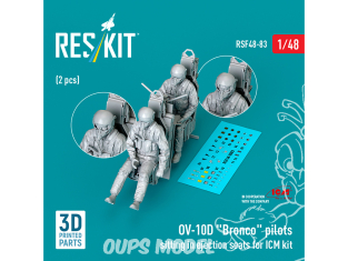 ResKit Figurine RSF48-0083 Pilotes d'OV-10D Bronco assis sur des sièges éjectables pour le kit ICM 2 pièces Imprimé en 3D 1/48