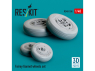 ResKit avion RS48-0536 Ensemble de roues Fairey Gannet (imprimé en 3D 1/48