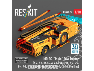 ResKit kit RSK48-0026 Tracteur de remorquage MD-3С « Mule » kit de modèle imprimé en 3D 1/48