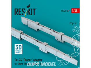 ResKit kit RS48-0587 Adaptateur Su-24 « Fencer » pour Storm Shadow SCALP-EG, 2 pièces imprimées en 3D 1/48