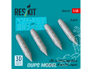 ResKit kit RS48-0531 Lance-roquettes LRF-4 4 pièces imprimé en 3D 1/48