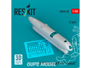 ResKit avion RSU48-0369 Nacelle TARPS pour F-14 « Tomcat » 1 pièce imprimée en 3D 1/48