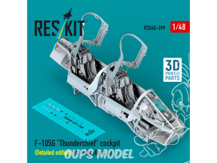 ResKit avion RSU48-0399 Cockpit du F-105G « Thunderchief » : édition détaillée pour kit HobbyBoss imprimé en 3D 1/48