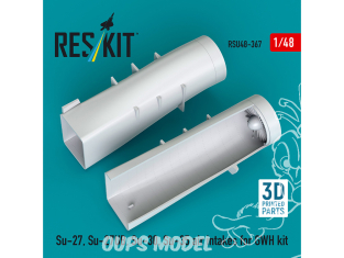ResKit avion RSU48-0367 Prises d'air Su-27, Su-27UB, 30 et 35 pour kit GWH imprimées en 3D 1/48
