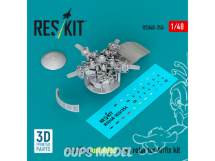 ResKit RSU48-0354 Rotor principal déplié Sea King pour kit Airfix imprimé en 3D 1/32