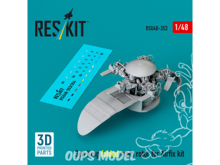 ResKit RSU48-0353 Rotor principal plié Sea King pour kit Airfix imprimé en 3D 1/32