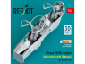 ResKit avion RSU48-0374 Cockpit Mirage 2000B édition de base avec décalcomanies 3D pour kit Kinetic imprimé en 3D 1/48