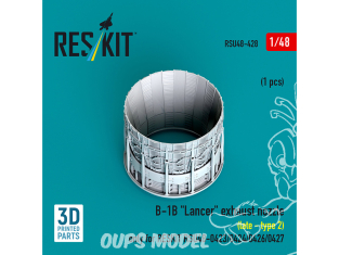 ResKit avion RSU48-0428 Buse d'échappement B-1B Lancer fin - type 2 1 pièceuniquement pour RESKIT 1/48