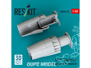 ResKit avion RSU48-0294 Buses d'échappement SR-71 Blackbird pour kit Revell imprimées en 3D 1/48