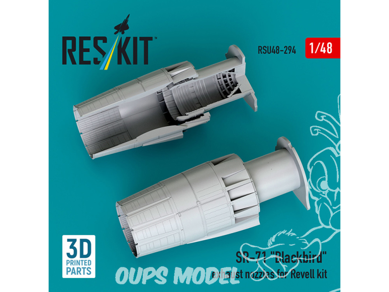 ResKit avion RSU48-0294 Buses d'échappement SR-71 Blackbird pour kit Revell imprimées en 3D 1/48 ResKit avion RSU48-0294 Buses d'échappement SR-71 Blackbird pour kit Revell imprimées en 3D 1/48