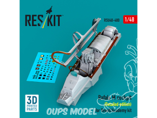 ResKit avion RSU48-0480 Cockpit du Rafale M, édition détaillée pour kit Revell/Academy imprimé en 3D 1/48