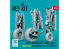 ResKit avion RSU48-0496 Trains d&#039;atterrissage A-10 Thunderbolt II Early &amp; Late roues lestées kit GWT imprimé en 3D 1/48