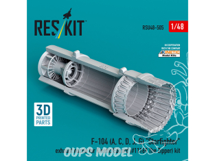 ResKit avion RSU48-0505 Tuyères d'échappement fermée F-15A, B, C, D, E early, Kit GWH 1/48