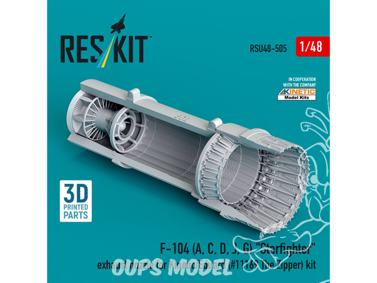ResKit avion RSU48-0505 Tuyères d'échappement fermée F-15A, B, C, D, E early, Kit GWH 1/48