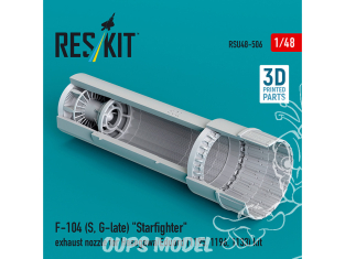 ResKit avion RSU48-0506 Buse d'échappement F-104S, G-late Starfighter pour kit Hasegawa/Eduard 1/48