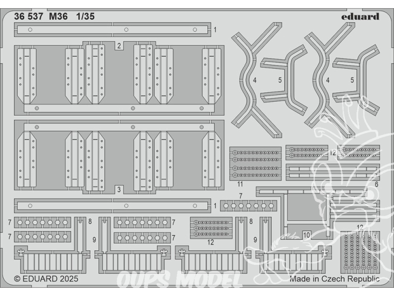 Eduard photodecoupe militaire 36537 Amélioration M36 Tamiya 1/35 Eduard photodecoupe militaire 36537 Amélioration M36 Tamiya 1/35