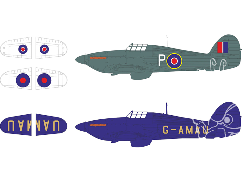 Eduard Express Mask JX343 Sea Hurricane Mk.IIc Marquage et insigne national Revell 1/32 Eduard Express Mask JX343 Sea Hurricane Mk.IIc Marquage et insigne national Revell 1/32