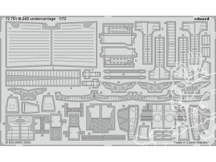 Eduard photodecoupe avion 72751 Undercarriage B-24D Airfix 1/72