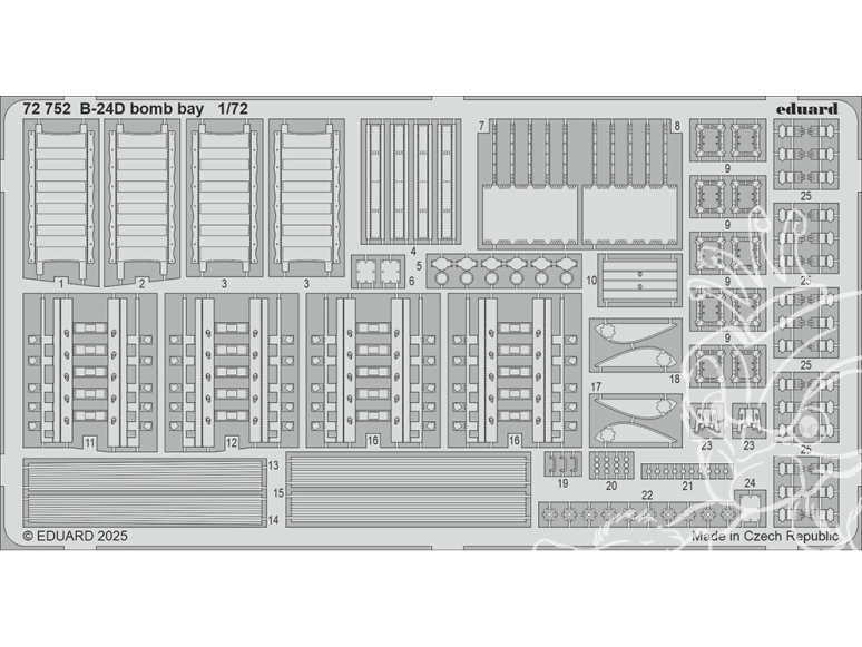 Eduard photodecoupe avion 72752 Baie de bombe B-24D Airfix 1/72 Eduard photodecoupe avion 72752 Baie de bombe B-24D Airfix 1/72