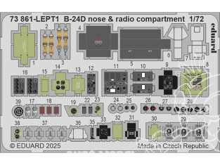 Eduard photodecoupe avion 73861 Nez & compartiment radio B-24D Airfix 1/72