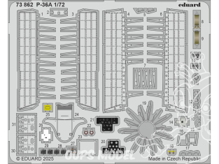 Eduard photodecoupe avion 73862 Amélioration P-36A Arma Hobby 1/72