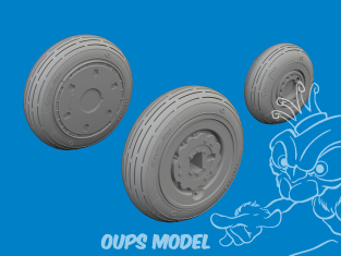 Eduard kit d'amelioration avion brassin 6481151 Roues MiG-21F Eduard 1/48