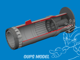 Eduard kit d'amelioration avion brassin Print 6481149 Tuyère d'échappement MiG-21F Eduard 1/48