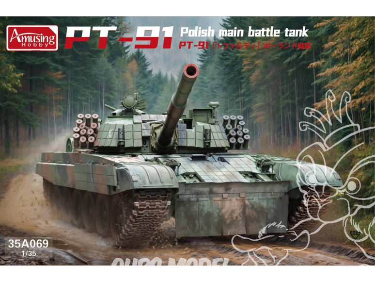 Amusing maquette militaire 35A069 Char de combat principal polonais PT-91 1/35 Amusing maquette militaire 35A069 Char de combat principal polonais PT-91 1/35