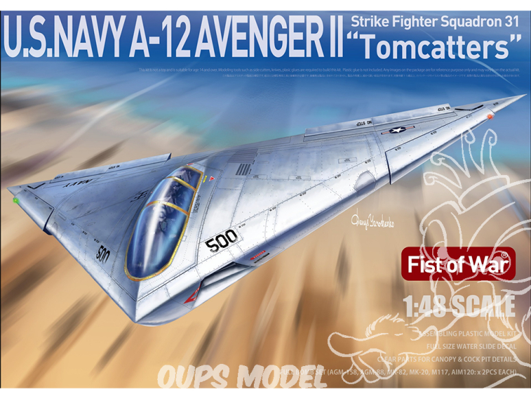 Modelcollect maquette avion UA48001 U.S.Navy A-12 Avenger II 1/48
