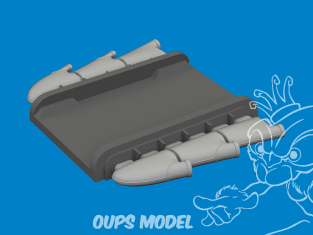 Eduard kit d'amelioration brassin Print 672423 Echappements 3 sorties arrondies Spitfire Mk.I/II/V Ibg 1/72