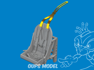 Eduard kit d'amelioration brassin Print 672427 Siège type métal avec harnais intégral Spitfire Mk.I/II/V Ibg 1/72