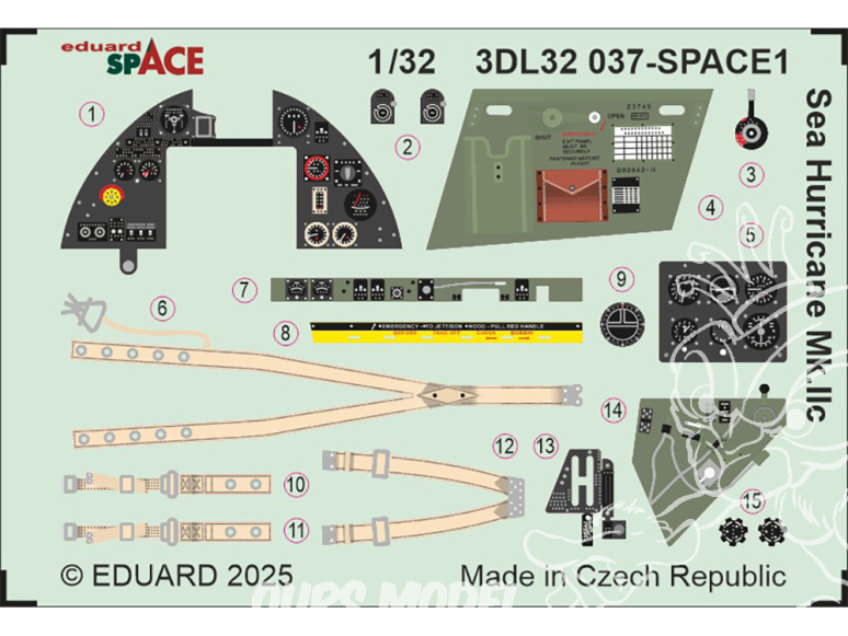Eduard Space décalques 3D 3DL32037 Sea Hurricane Mk.IIc Revell 1/32 Eduard Space décalques 3D 3DL32037 Sea Hurricane Mk.IIc Revell 1/32