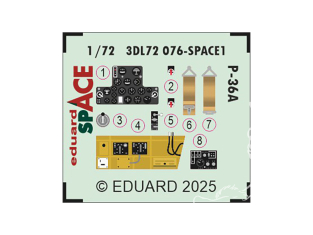 Eduard Space décalques 3D 3DL72076 P-36A Arma Hobby 1/72