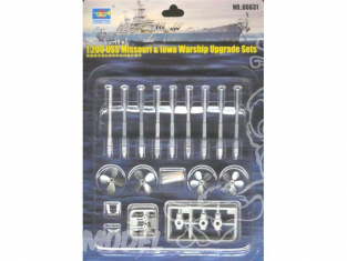 TRUMPETER photodecoupe 06631 SET ACCESSOIRES Pour CUIRASSE USS MISSOURI et IOWA 1/200