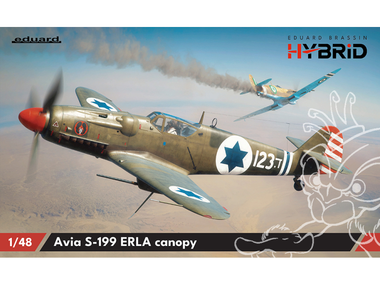 EDUARD maquette avion 948011 Avia S-199 ERLA Canopy Eduard Brassin Hybrid 1/48