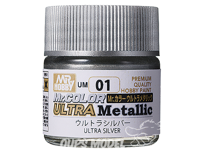 peinture maquette Mr Hobby UM01 Mr. Color Ultra Métallisé Argent 10ml peinture maquette Mr Hobby UM01 Mr. Color Ultra Métallisé Argent 10ml