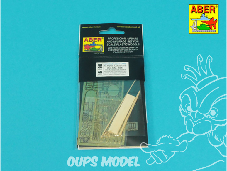Aber kit d'amelioration 16190 Pz.Kpfw. I Ausf.A/B Sd.Kfz.101 porte-outils et porte-équipements 1/16 Aber kit d'amelioration 16190 Pz.Kpfw. I Ausf.A/B Sd.Kfz.101 porte-outils et porte-équipements 1/16