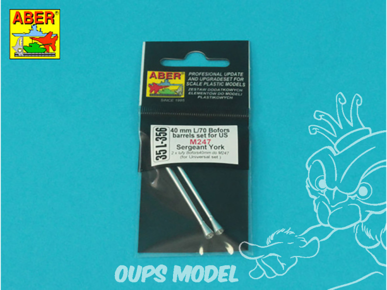 Aber 35L356 Canon pour Bofors 40mm L/70 U.S. M247 Sergent York kit Tous 1/35 Aber 35L356 Canon pour Bofors 40mm L/70 U.S. M247 Sergent York kit Tous 1/35