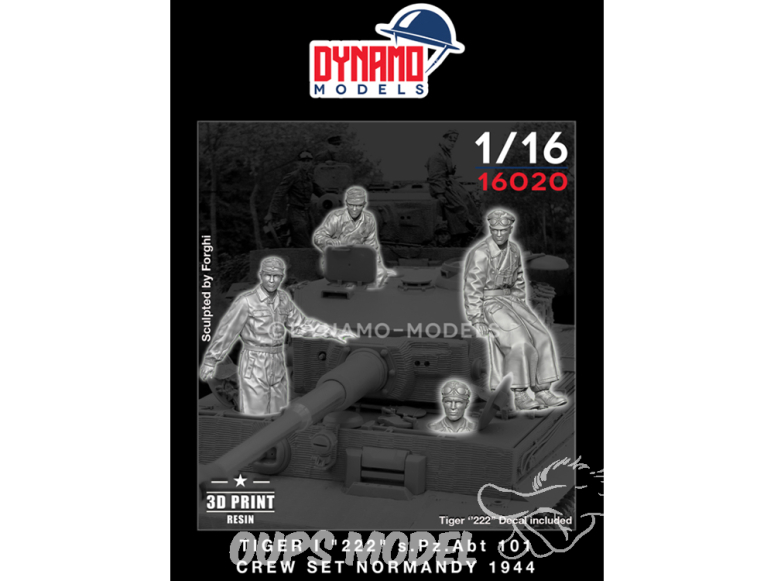 Dynamo models figurine 16020 Equipage de char Allemand Tigre "222" Normandie 1944 1/16 Dynamo models figurine 16020 Equipage de char Allemand Tigre "222" Normandie 1944 1/16